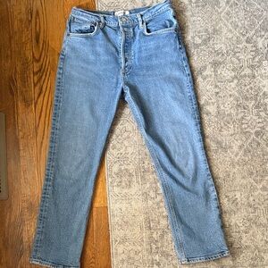 Agolde Light Blue Straight Jeans